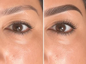 Microblading eyelash lift and tint